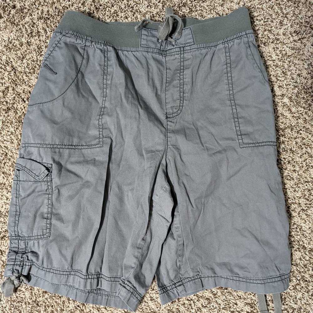 Plus size gray women's Bermuda shorts